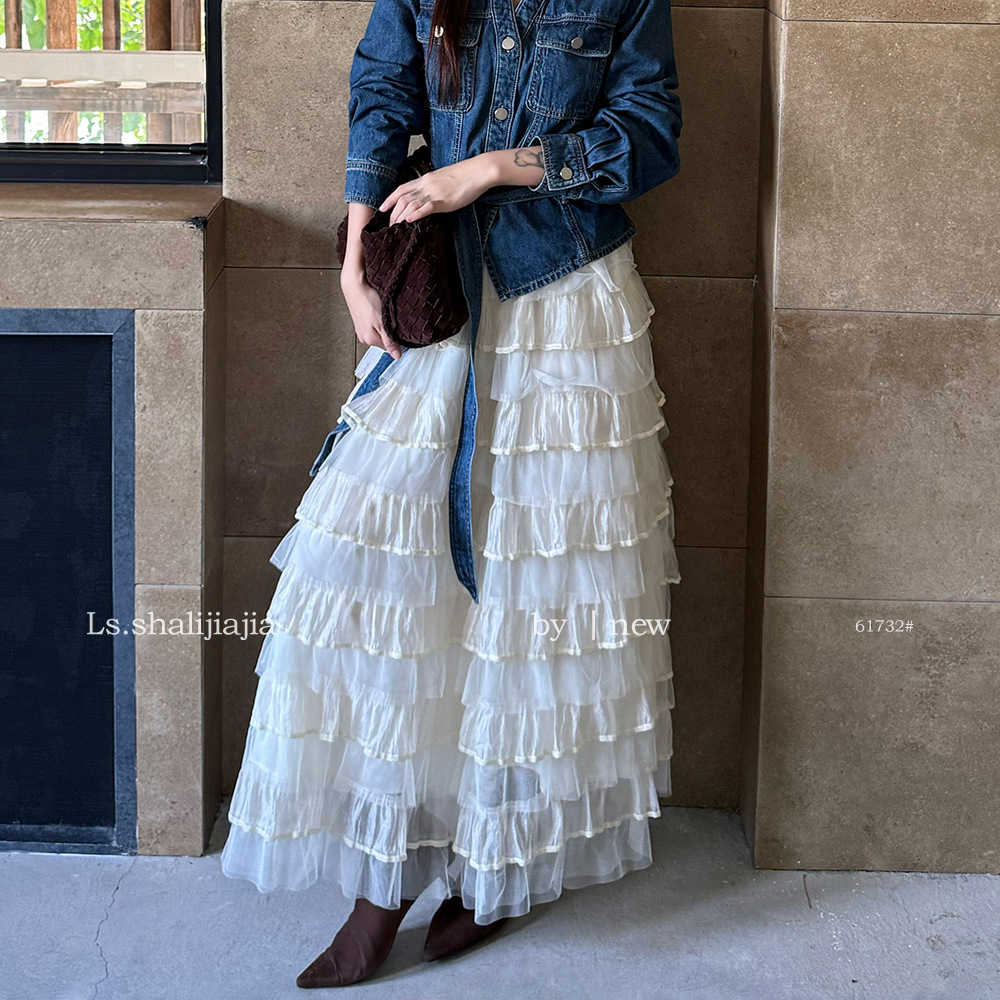 LS Sweet and Elegant Niche Design Cake Skirt, Guangzhou Shisanhang 2026 Early Autumn New Women's Clothing 61732