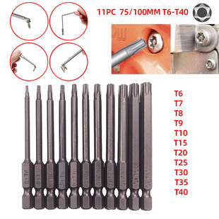 Hexagonal handle hollow plum batch head with hole 50mm,75mm,100mm batch head combination with magnetic