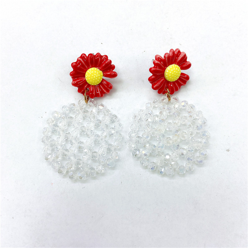 Pétales Manquants Fleurs De Marguerite Boucles D&#39;oreilles Perlées À La Main Boucles D&#39;oreilles display picture 1