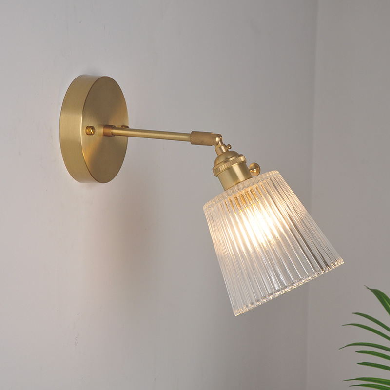 Japanese Retro Brass Wall Lamp Modern Nordic Bedside Wall Lamp Simple Bathroom Bathroom Mirror Headlight Japanese Retro Brass Wall Lamp Modern Nordic Bedside Wall Lamp Simple Bathroom Bathroom Mirror Headlight