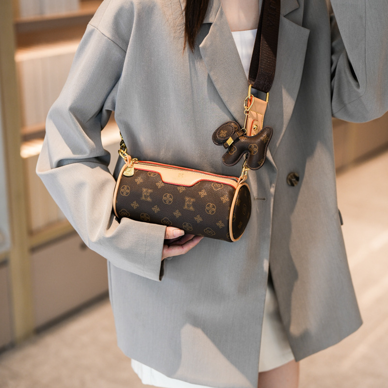 小众新款2025春夏女包女士枕头百搭单肩包印花复古时尚洋气斜挎包|undefined