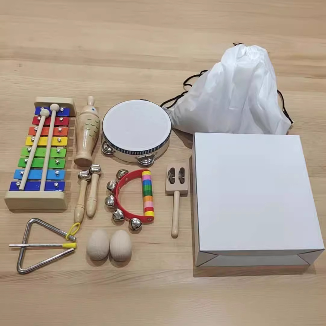 Orff instrumento musical de madera traje de los niños instrumento de percusión kindergarten bebé música educación temprana material didáctico