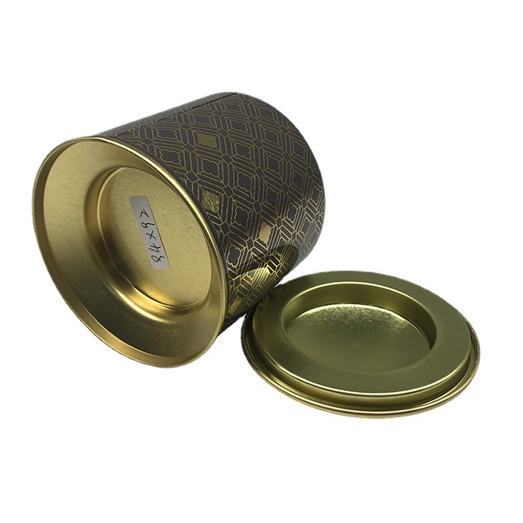 Fabricantes de té de estaño té negro té verde Juzhu Longjing empaque lata de hierro sellado caja de cubierta cóncava