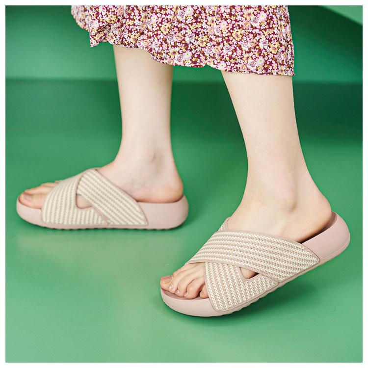 Dép sandal nữ xỏ ngón đế dày thoáng khí, nhẹ êm, phù hợp mùa hè — màu đen, màu hồng, màu kaki, màu mơ chi tiết 17