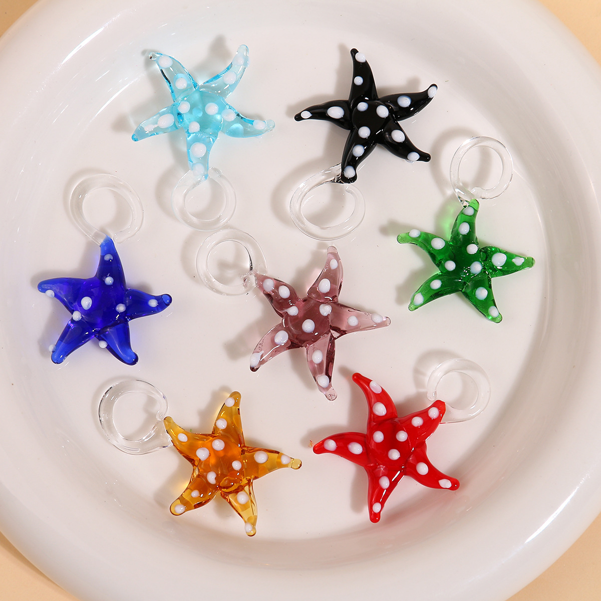 12g Weight Pendant Jewelry Making Type 35*30mm Jewelry Making Size DIY Jewelry Accessories Classification 1 Piece Quantity Glass Material Starfish Pattern IG Style Style 1 Piece 35*30mm Glass Starfish DIY Jewelry Accessories Pendant 12