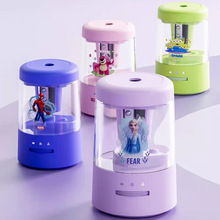 迪士尼艾莎公主学生电动削笔机铅笔刨蜘蛛侠双电源削笔器73058