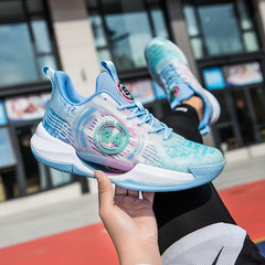 籃球鞋男士春季新款熒光透氣MD底會響防滑減震戶外實戰比賽運動鞋