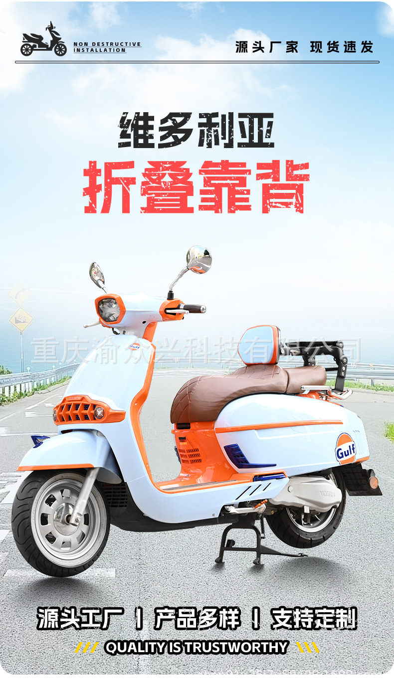 Suitable for Victoria Mona Lisa Driver Chair Passenger Cushion Folding Backrest Electric Scooter Modification