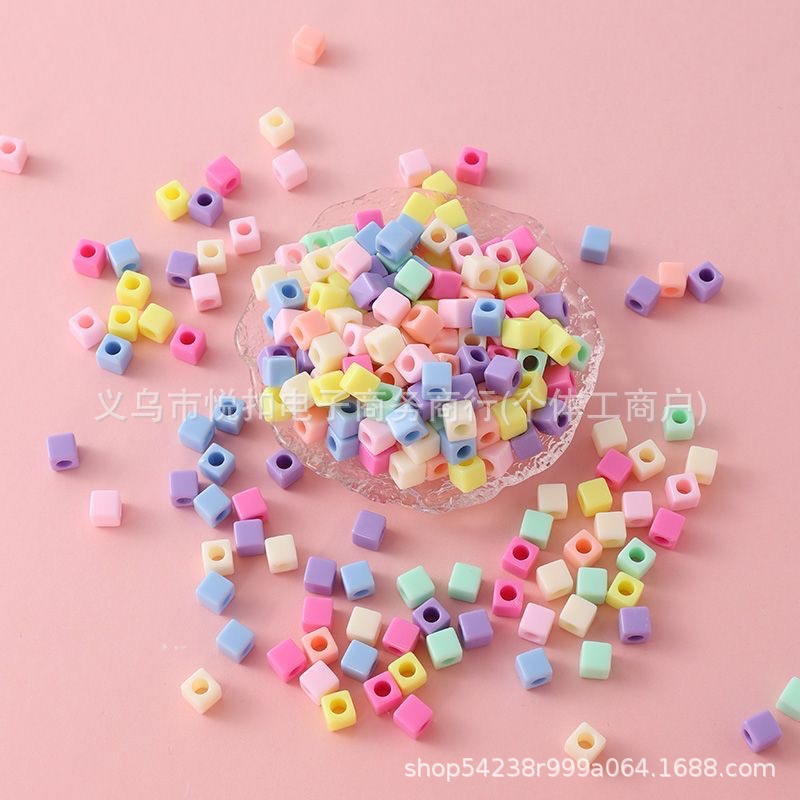 마카롱 - 7mm 정사각형 큰 구멍, 구멍 4mm