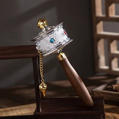 中式金属挂件高级感包挂流苏车挂合金礼物钥匙扣转经筒挂饰摆件厂