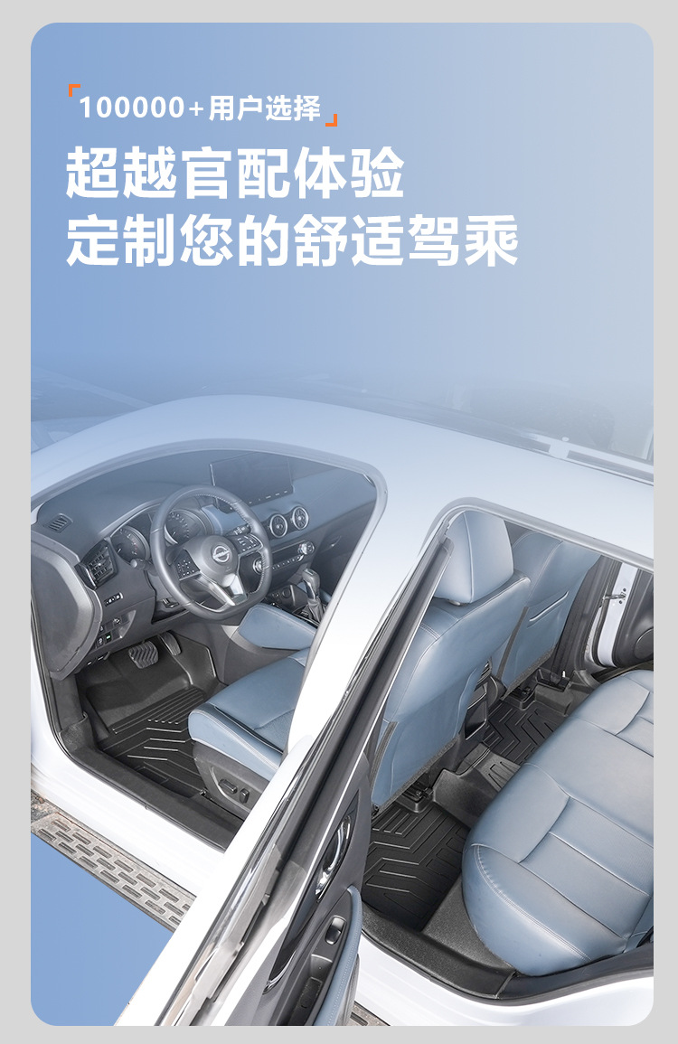 Suitable for Dongfeng Nissan New Qashqai 16-26 Models, Full Surround Interior Modification, Honor Classic Tpe Car Floor Mats