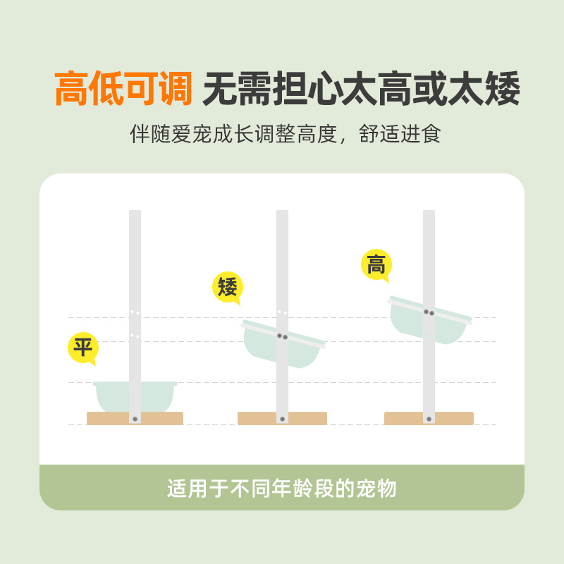 Platillo volante de cerámica de alto aspecto tazón de gato pie alto protección de la boca oblicua columna cervical tazón de comida para gatos gato y perro tazón de fuente Doble
