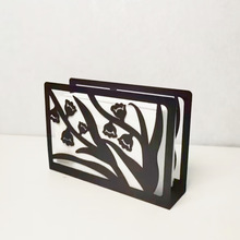 铃兰花欧式湿巾纸巾架纸巾座餐厅创意家居装饰摆设实用设计不锈钢