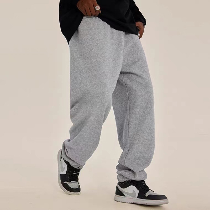 2025 Europa y los Estados Unidos sueltos pantalones rectos hombres pantalones deportivos de piernas anchas de otoño y invierno americano pantalones de tendencia casual universal