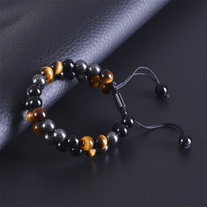 38g Weight Bracelets Classification 1 Piece Quantity Daily Occasion Agate Material Gradient Color Pattern Women'S Gender Beaded Design Retro Style Retro Gradient Color Agate Beaded Bracelets 1 Piece 5