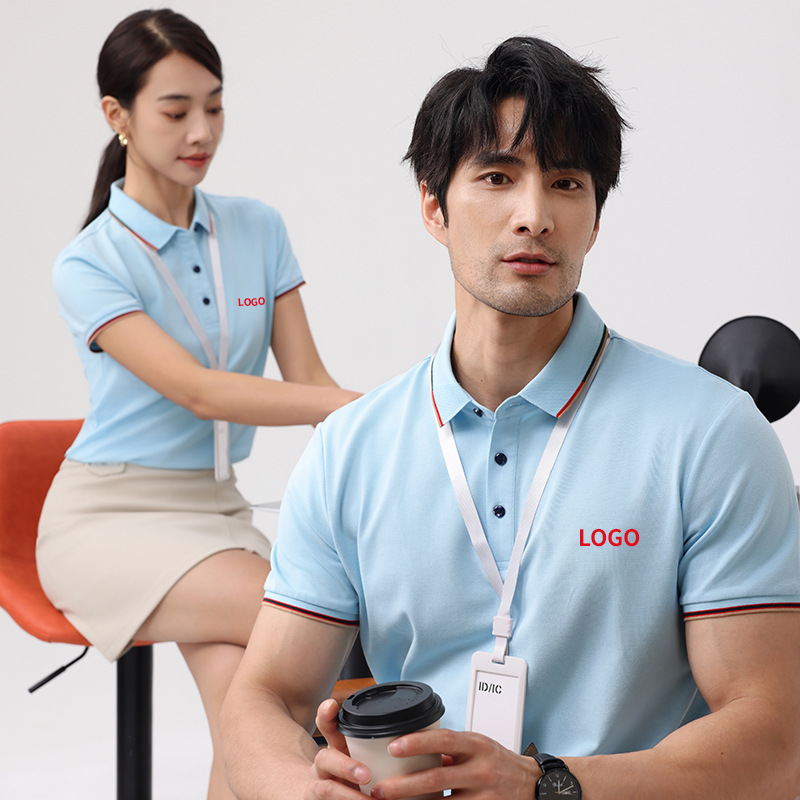 Anticuerpo desodorante 5A antibacteriano anti-ácaros manga corta solapa ropa de trabajo camisa cultural publicidad camisa polo algodón camiseta personalización