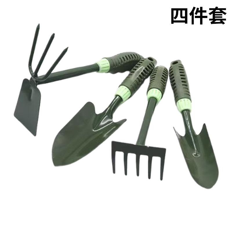 Juego de herramientas de jardín, jardinero de goma verde, pala pequeña para jardinería, plantación de flores y hortalizas