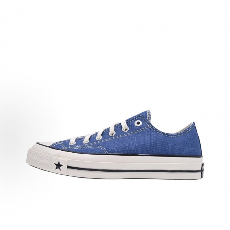 Converse 1970X blue low-top canvas shoes for men and women, versatile casual sneakers, classic replica with three stars Converse 1970X blue low-top canvas shoes for men and women, versatile casual sneakers, classic replica with three stars