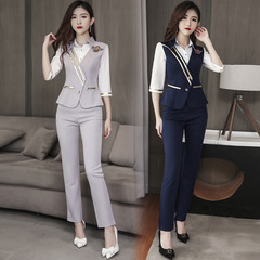 New style foot massage therapist uniform and beautician workwear, 7/8 sleeve SPA sports workwear 3003-4 pants set