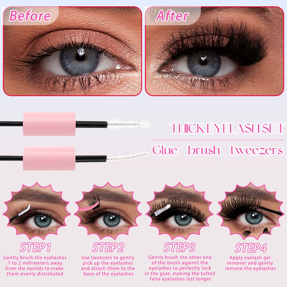Сегментированная поддон для ресниц (DIY LASH 80P), щетинки для горячего расплавления, пинцет и набор клея