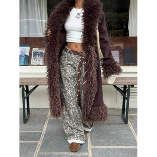 G 97464 Fur Trench Coat ��Ƥƴ���L�¿羳���uͨ��