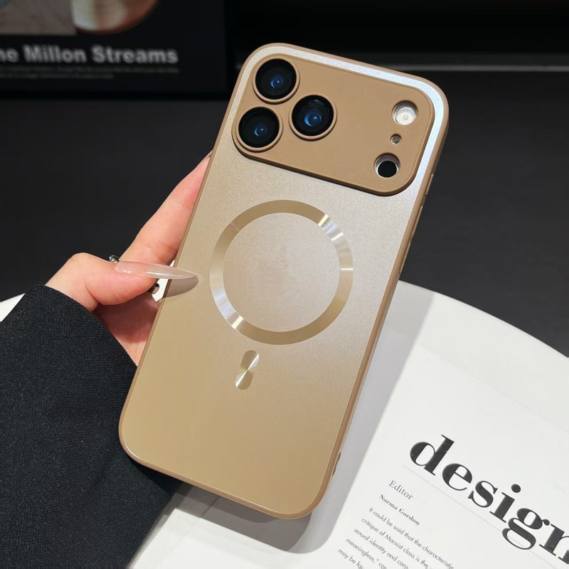 磁吸适用苹果17ProMax手机壳肤感磨砂iPhone16带镜头膜简约保护套|undefined
