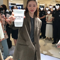 现货2025秋季新款韩国grove车静媛同款复古驳领西装外套/短裙
