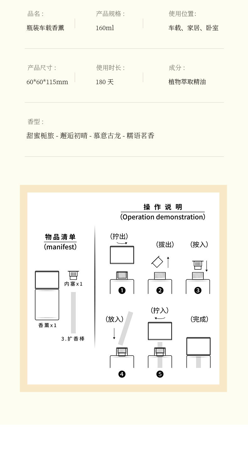 Car Advanced Aromatherapy 2025 New Style Fragrance Women's Lasting Fragrance Gardenia in Car Deodorant Perfume Ornaments