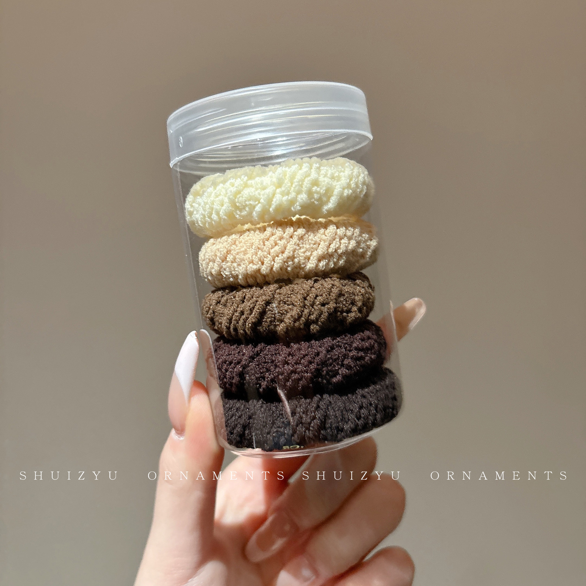 Ligas para el cabello de alta elasticidad de tela resistentes para mujer