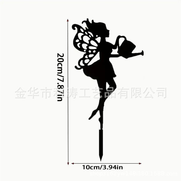 国境を越えた売れ筋の鉄の蝶の妖精壁掛けアートスタイルタンポポエルフ屋外中庭装飾装飾品|undefined