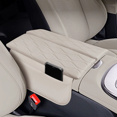 Armrest box pad Control Armrest Box Heightening Pad - xiaomi-beige