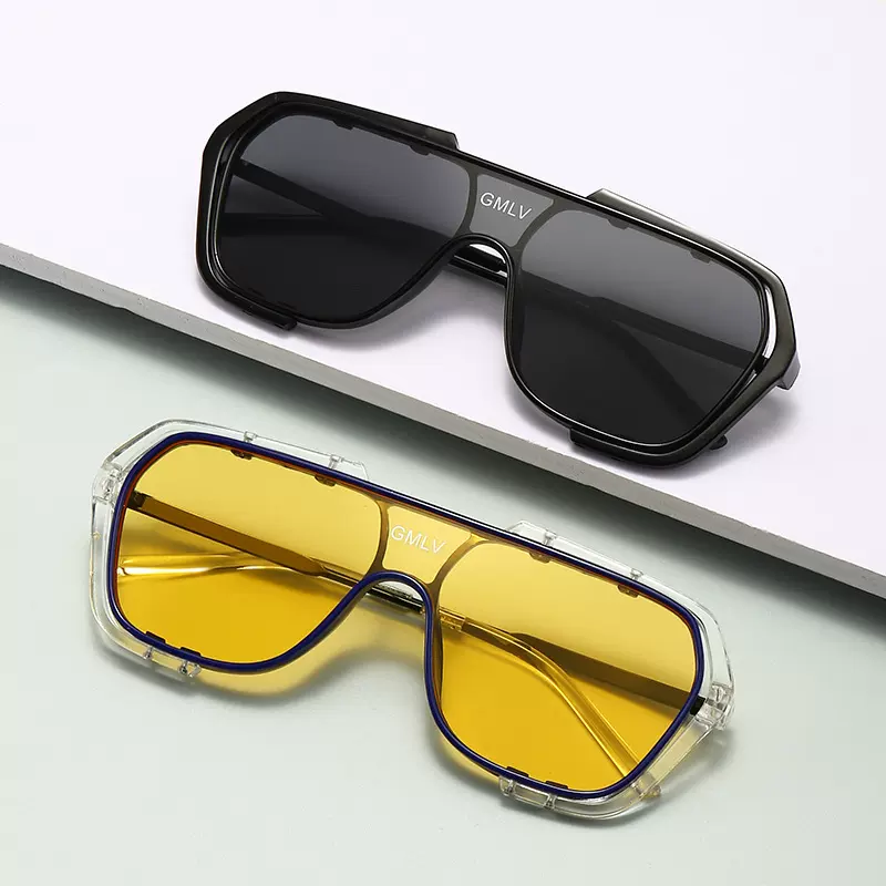 2024新款机长墨镜连体片网红ins风防紫外线男女通用防晒太阳眼镜