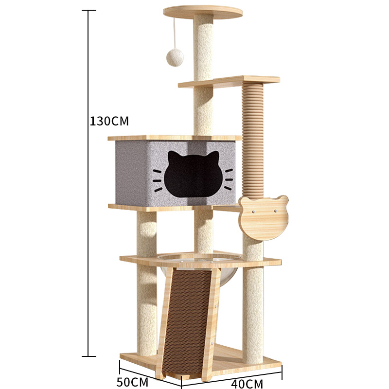 Nueva Venta caliente gato nido gato escalada Marco integrado gato estante gato Villa gato salto plataforma espacio cápsula cuatro estaciones universal para mascotas