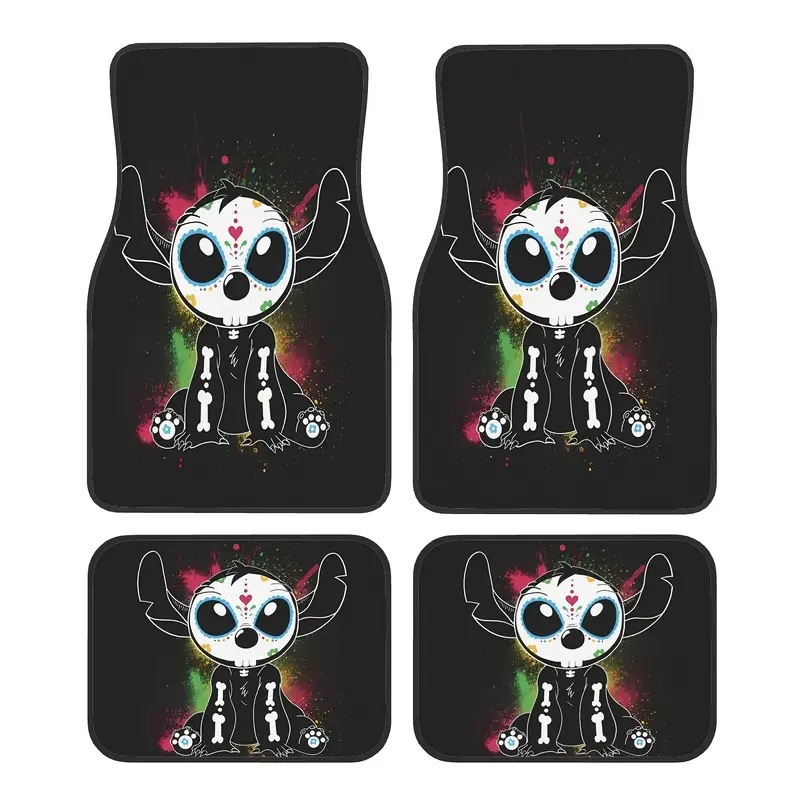 Cross-border Hot-selling Cartoon Mickey Car Mat Four-piece Dirt-resistant Easy-care Floor Mat Amazon Floor Mat for Hair