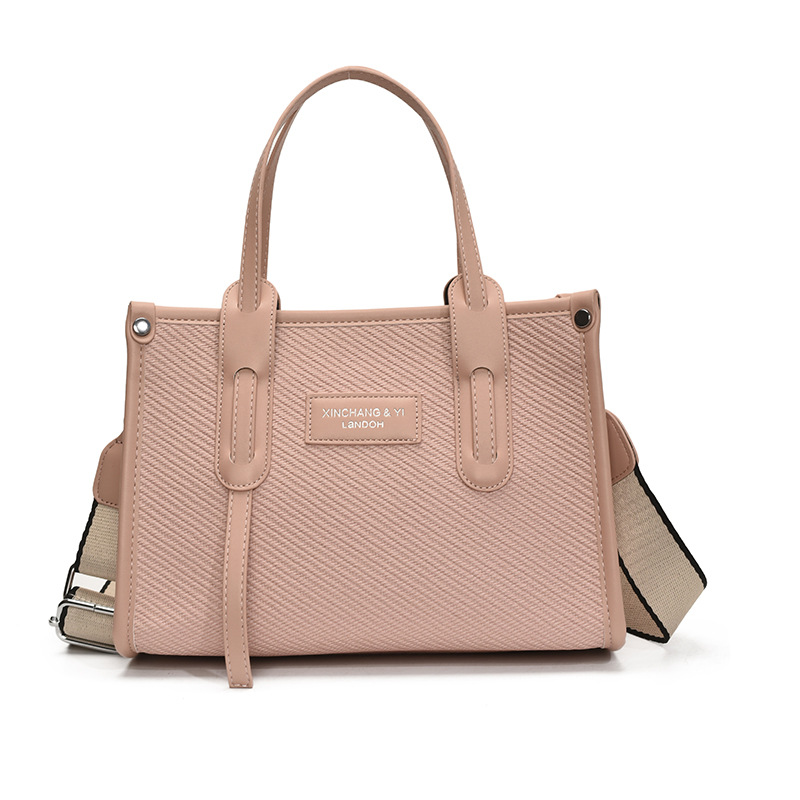 Bolso de gran capacidad para mujer 2025 verano nuevo estilo moda contraste color costura mensajero bolso simple de viaje