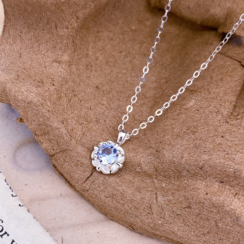 1 Piece Quantity Holiday, Tea Party Occasion 1 Piece 925 Sterling Silver Flower Cable Chain Rings Necklace
