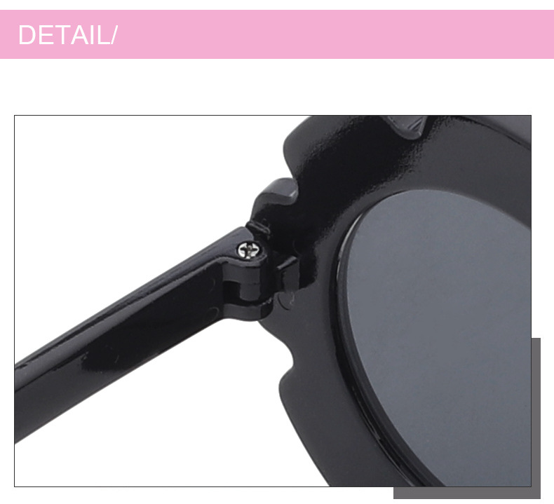 Children Unisex Cute Flower Pc Round Frame Sunglasses display picture 3