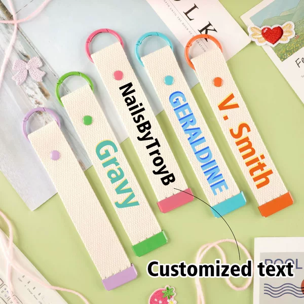 Etsy Amazon Personalized Custom Korean-Style Ins Uv Color-Printed Logo Letter Keychain Personalized Bag Charm
