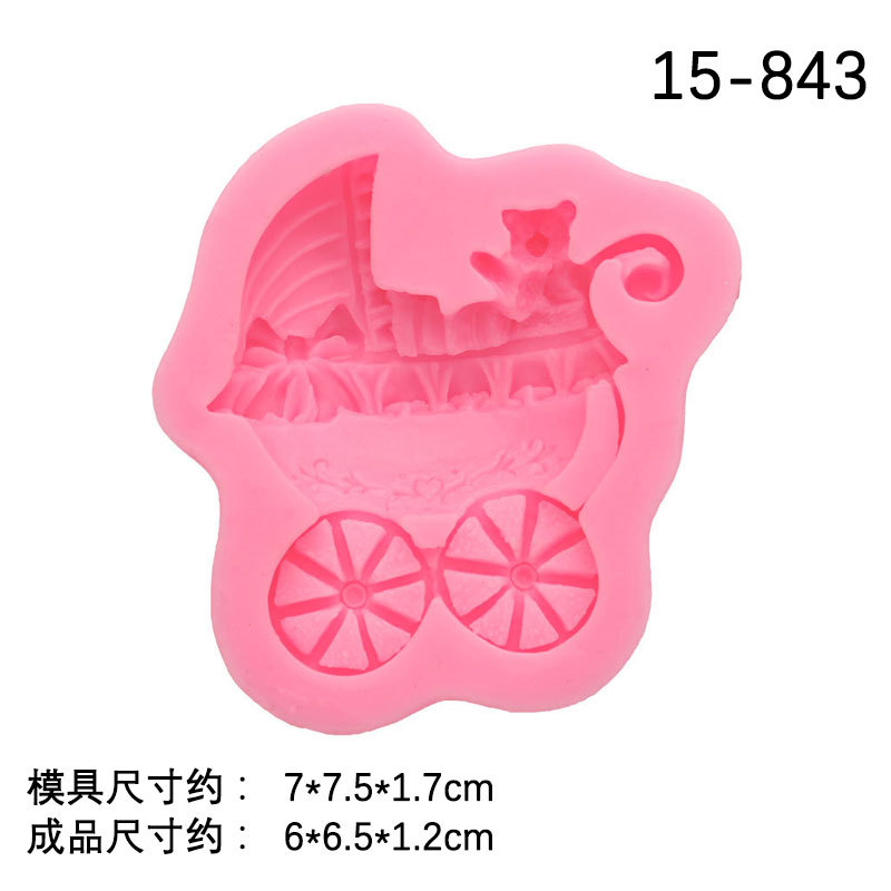 3D bebé QQ caramelo chocolate fondant cake decoración de silicona molde DIY hornear jabón hecho a mano