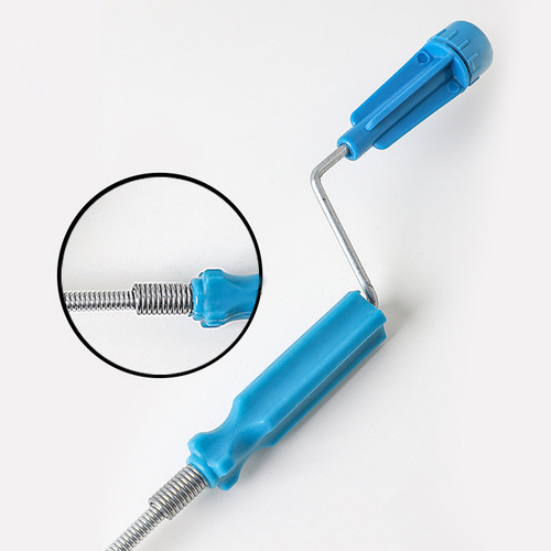 Hand-cranked pipe unblocker hair garbage clip pipe cleaning stick bathroom sewer unblocker toilet unblocker