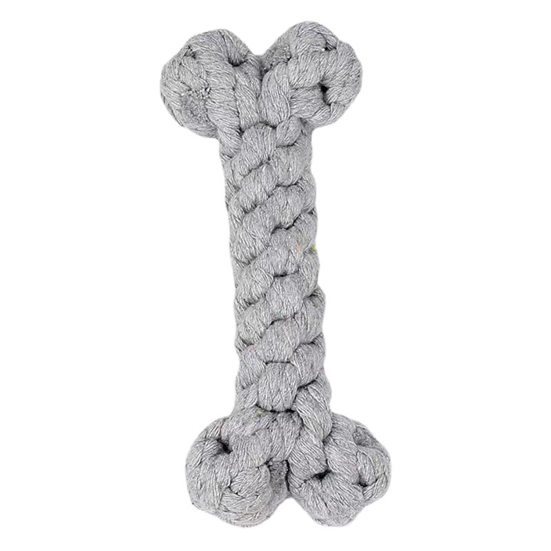 Mascota perro mordedura cuerda molar algodón cuerda hueso perro nudo mordedura resistente juguete tejido grande y pequeño perro fábrica al por mayor