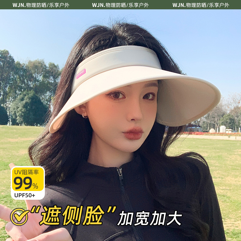 Sun Protection Hat for Women 2024 New Summer UV Protection Wide Brim Sun Hat Outdoor Ice Silk Visor Sunshade Hat