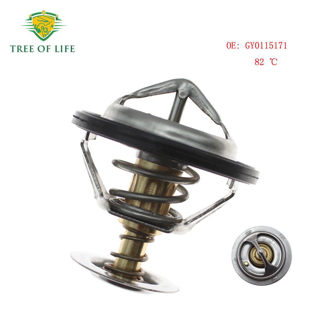 GY0115171, AJ5715171 es aplicable al termostato del motor Mazda 82 °C