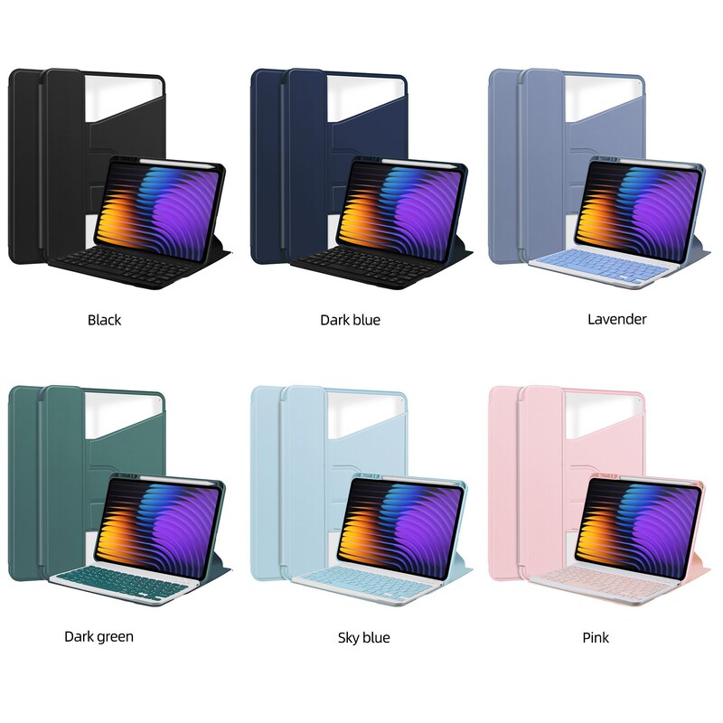 Suitable for Lenovo Xiaoxin Pad rotating acrylic tablet case Tab M11 Bluetooth keyboard with pen slot protective cover Suitable for Lenovo Xiaoxin Pad rotating acrylic tablet case Tab M11 Bluetooth keyboard with pen slot protective cover
