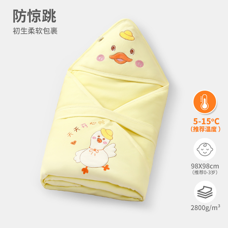 Baby Blanket, Newborn Baby Extra Large Thickeneded Gallbladder Blanket, Pure Cotton Soothing Blanket, Swaddling Towel, Delivery Room Wrap Quilt