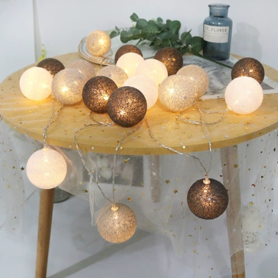 Avtomobil yan çətirləri | Indian Style Picnic Camping - led-high-grade-gray-cotton-thread-ball-lamp-no-specifications