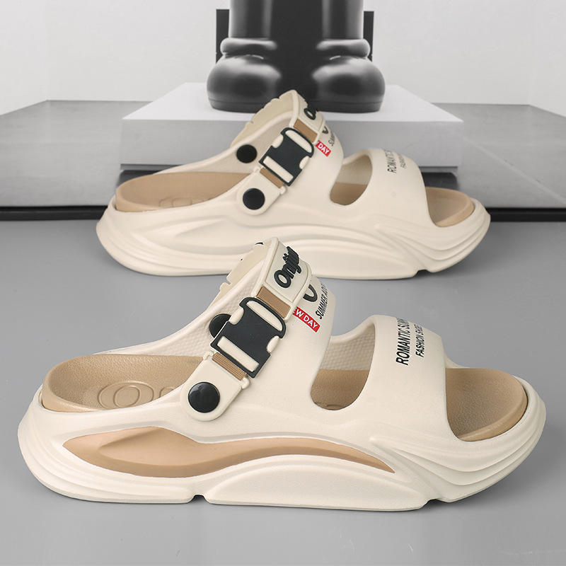 Sandalias y pantuflas transfronterizas para hombre 2025 verano nuevo ocio ligero deportes al aire libre río río río vadeo pareja zapatillas de playa