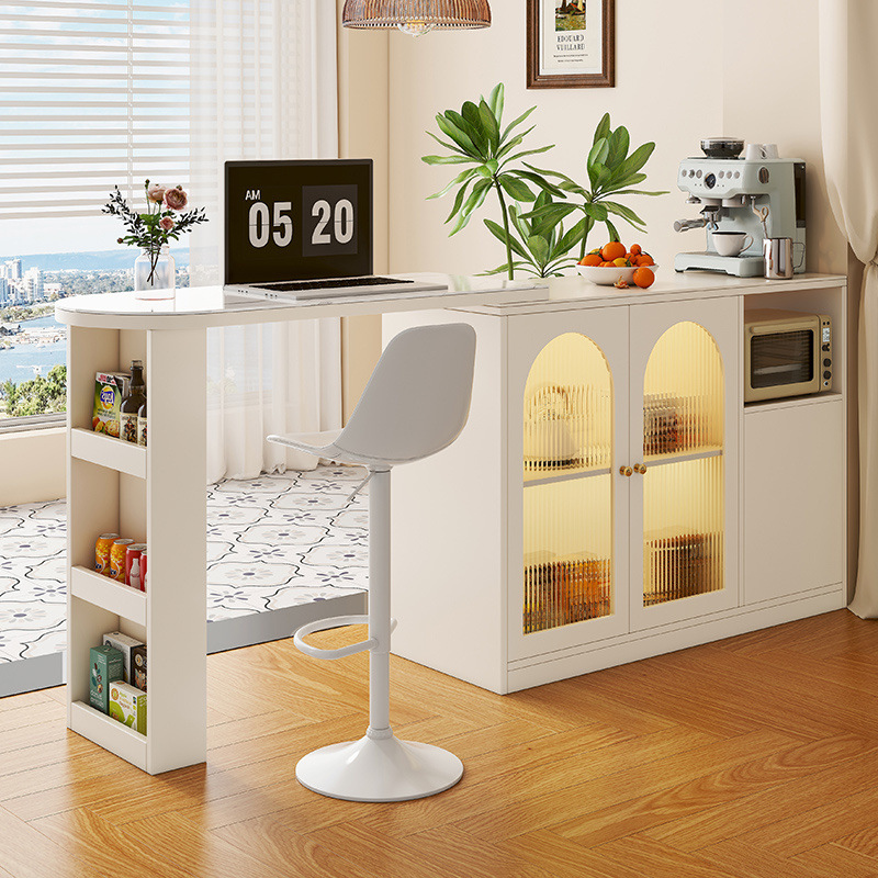 Slate Bar Table Home Living Room Island Table Solid Wood Sideboard Cream Style Small Apartment Balcony Partition Cabinet