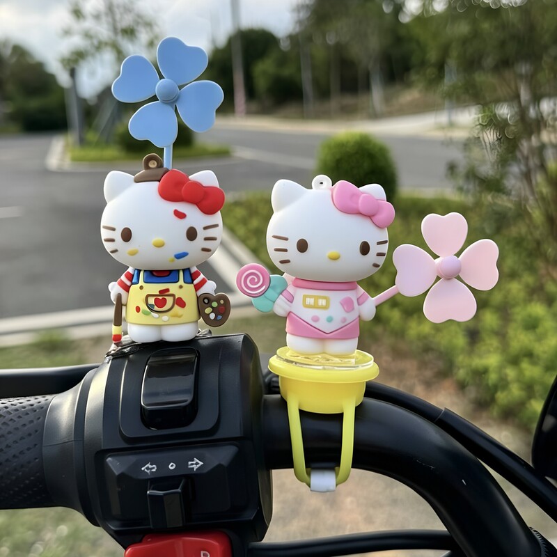 Windmill Cat Electric Car Decoration Ornament High-Value Car Dashboard Decoration Doll Mini Interior Decoration