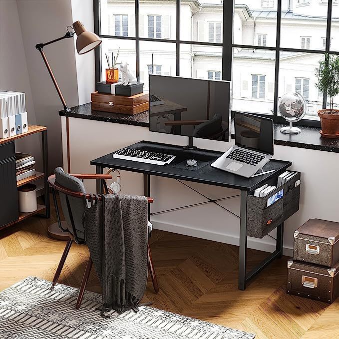 Foreign trade DZ Evergrande home writing desk solid desk desktop computer desk with storage bag and earphone hook